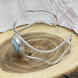 Larimár ezüst karperec - ékszer - karkötő - karperec - Meska.hu