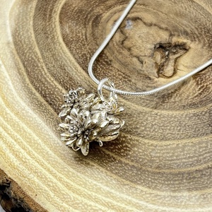 Pozsgás növényke ezüst nyaklánc (nagy) - ékszer - nyaklánc - medál - Meska.hu