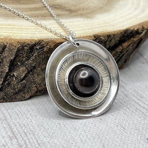 Fekete gyöngyös ezüst nyaklánc - ékszer - nyaklánc - medál - Meska.hu Fekete gyöngyös ezüst nyaklánc - ékszer - nyaklánc - medál - Meska.hu