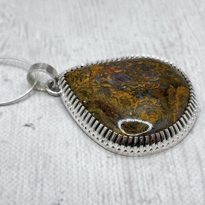 Mátrai achát ezüst nyaklánc  - ékszer - nyaklánc - statement nyaklánc - Meska.hu