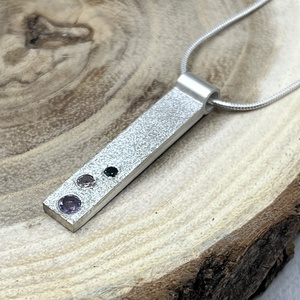 Zafír-ametiszt ezüst nyaklánc - ékszer - nyaklánc - medál - Meska.hu