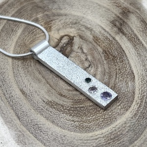 Zafír-ametiszt ezüst nyaklánc - Meska.hu