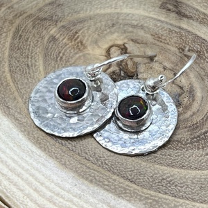 Fekete opál ezüst fülbevaló - Meska.hu