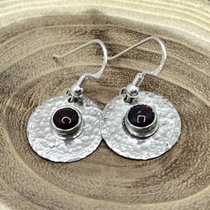 Fekete opál ezüst fülbevaló - ékszer - fülbevaló - lógó fülbevaló - Meska.hu