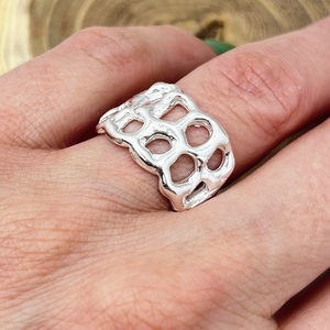 Hálózat ezüst gyűrű 2. - ékszer - gyűrű - kerek gyűrű - Meska.hu