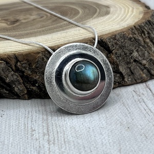 Labradorit ezüst nyaklánc - Meska.hu