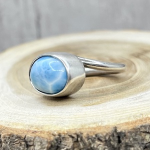 Larimár ezüst gyűrű  - ékszer - gyűrű - statement gyűrű - Meska.hu