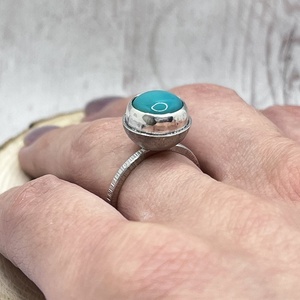 Krizopráz ezüst gyűrű  - ékszer - gyűrű - kerek gyűrű - Meska.hu