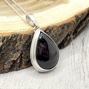 Gránát ezüst nyaklánc - ékszer - nyaklánc - medál - Meska.hu