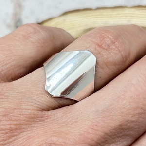 Modern ezüst gyűrű  - ékszer - gyűrű - statement gyűrű - Meska.hu