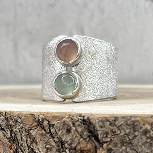 Kalcedon ezüst gyűrű  - ékszer - gyűrű - szoliter gyűrű - Meska.hu