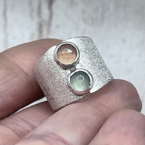 Kalcedon ezüst gyűrű  - ékszer - gyűrű - szoliter gyűrű - Meska.hu