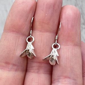 Harangvirág ezüst fülbevaló - ékszer - fülbevaló - lógó fülbevaló - Meska.hu
