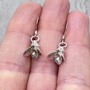 Harangvirág ezüst fülbevaló - ékszer - fülbevaló - lógó fülbevaló - Meska.hu
