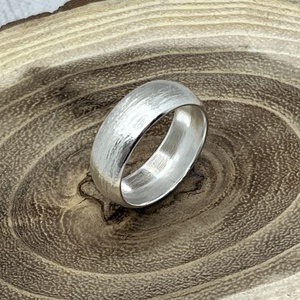 Domború ezüst karikagyűrű  - esküvő - ékszer - karikagyűrű - Meska.hu