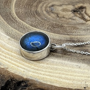 Labradorit ezüst nyaklánc - Meska.hu