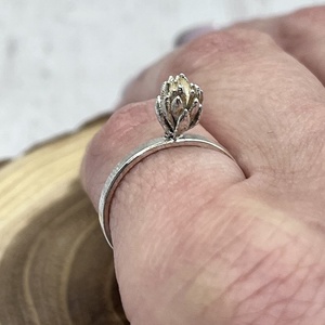 Növényke ezüst gyűrű  - ékszer - gyűrű - szoliter gyűrű - Meska.hu