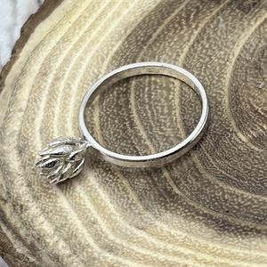 Növényke ezüst gyűrű  - ékszer - gyűrű - szoliter gyűrű - Meska.hu