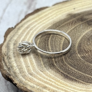 Növényke ezüst gyűrű  - Meska.hu