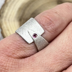 Pink turmalin ezüst gyűrű  - ékszer - gyűrű - szoliter gyűrű - Meska.hu
