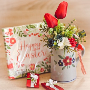 Tulipános, húsvéti asztaldísz szett  - Meska.hu