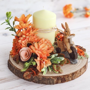 Nyuszis asztaldísz - tavaszi lakásdekor - Meska.hu