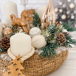 Hintalovas adventi koszorú - asztaldísz - karácsony - adventi díszek - adventi gyertyadíszek és koszorúdíszek - Meska.hu