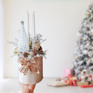 Karácsonyi ajándék - bársonybox balerinával, Karácsony, Karácsonyi lakásdekoráció, Ünnepi asztaldekoráció, Virágkötés, MESKA