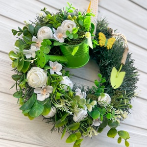 Virágos ajtókopogtató - nyári ajtódísz - otthon & életmód - dekoráció - ajtó- és ablak dekoráció - ajtódísz & kopogtató - Meska.hu