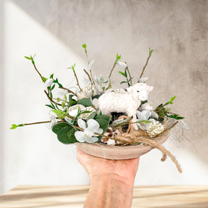 Húsvéti bárányos asztaldísz - Meska.hu