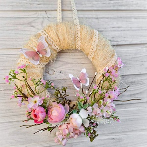 Bridgerton ihlette tavaszi kopogtató, Otthon & Életmód, Dekoráció, Ajtó- és ablak dekoráció, Ajtódísz & Kopogtató, Virágkötés, Tedd különlegessé a bejáratod, fogadd vendégeidet stílusosan és adj egy kis romantikus luxust a min..., MESKA