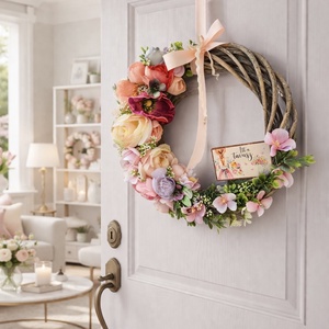 Tavaszi kopogtató  - otthon & életmód - dekoráció - ajtó- és ablak dekoráció - ajtódísz & kopogtató - Meska.hu