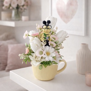 Tavaszi bögredekoráció - asztaldísz, Otthon & Életmód, Dekoráció, Asztal és polc dekoráció, Asztaldísz, , MESKA