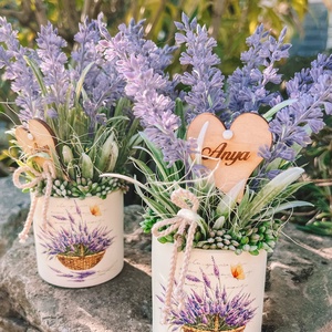 Levendulás kaspók anyáknapjára - otthon & életmód - virágdekoráció - virágok - virágbox - Meska.hu