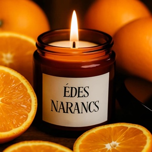 Édes narancs illatgyertya - Meska.hu