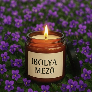 Ibolya mező illatgyertya - Meska.hu