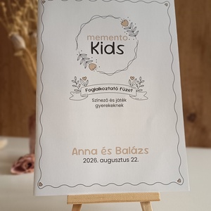 Foglalkoztató füzet gyerekeknek - esküvői, Esküvő, Emlék & Ajándék, Köszönőajándék, Fotó, grafika, rajz, illusztráció, Papírművészet, Ez a füzet kifejezetten esküvőkre készült a legkisebb vendégek számára.

Segít áthidalni azokat az ..., MESKA