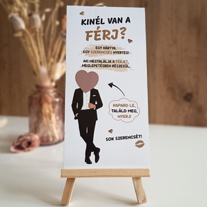 Kaparós játék "Kinél van a ?..." - esküvői, Esküvő, Meghívó & Kártya, Esküvői sorsjegyek és kártyák, Papírművészet, Újrahasznosított alapanyagból készült termékek, A nagy nap legizgalmasabb játéka!

Tedd még emlékezetesebbé az esküvőtöket egy kreatív, egyedi kapa..., MESKA
