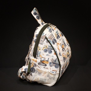 Teknős hátizsák munkagépes mintával, Táska & Tok, Hátizsák, Kishátizsák, Varrás, MESKA