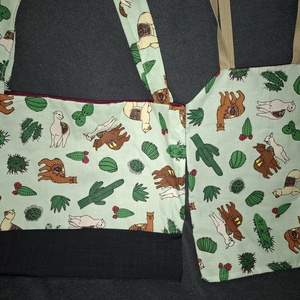 Lámás táska szett - táska & tok - bevásárlás & shopper táska - shopper, textiltáska, szatyor - Meska.hu