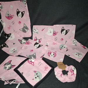 Cicás konyhai textília szett - otthon & életmód - konyhafelszerelés, tálalás - konyhai textil - konyharuha & törlőkendő - Meska.hu