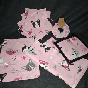 Cicás konyhai textília szett - otthon & életmód - konyhafelszerelés, tálalás - konyhai textil - konyharuha & törlőkendő - Meska.hu