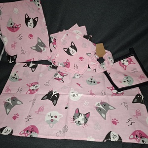 Cicás konyhai textília szett - otthon & életmód - konyhafelszerelés, tálalás - konyhai textil - konyharuha & törlőkendő - Meska.hu