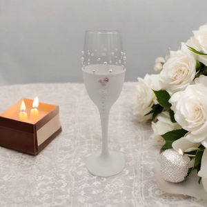Esküvői pezsgős pohár, Esküvő, Emlék & Ajándék, Nászajándék, Esküvői pohár, pohárszett, Festett tárgyak, MESKA