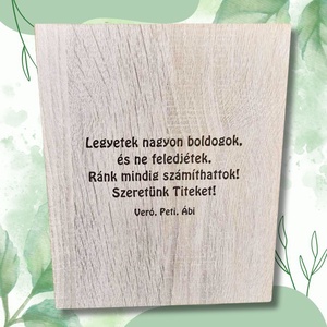 Esküvői pénzátadó tábla, egyedi gravírozással - esküvő - emlék & ajándék - nászajándék - esküvői pénzátadó képkeret - Meska.hu