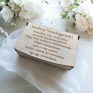 Szív alakú fa vendégkönyv szett - esküvő - emlék & ajándék - vendégkönyv - Meska.hu