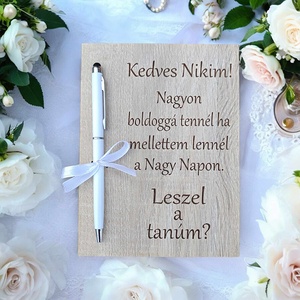 Egyedi tanú felkérő ajándék - Meska.hu