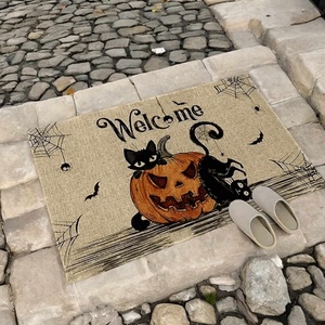 Halloween lábtörlő macskás mintával - otthon & életmód - lakástextil - lábtörlő - Meska.hu