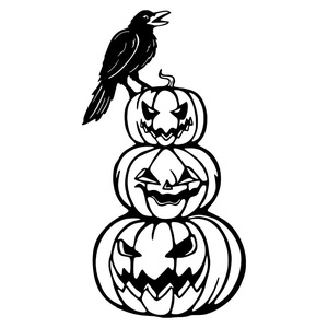 Halloween tök matrica - otthon & életmód - dekoráció - halloween - halloweeni dekoráció - Meska.hu
