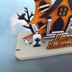 Halloween asztali dekoráció, kastély - otthon & életmód - dekoráció - halloween - halloweeni dekoráció - Meska.hu